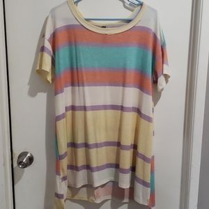 Honeyme 2xl striped blouse